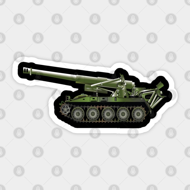 M110A2 Self-Propelled Howitzer wo TxtX 300 - Left Sticker by twix123844